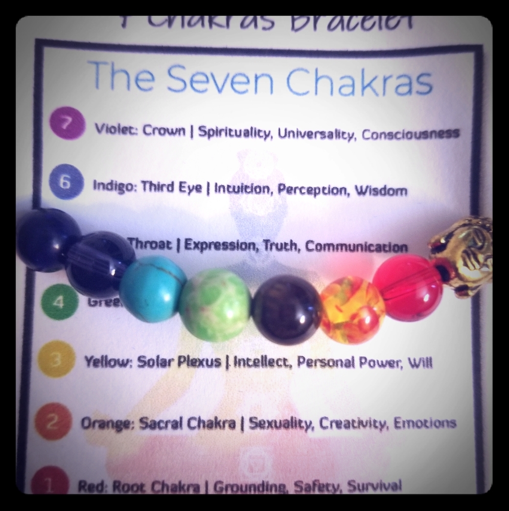 7 chakras stretch bracelet
